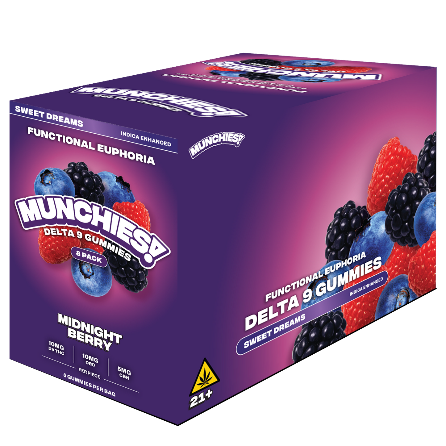 Munchies Gummy Euphoria D9 5ct (8/pack) [DROPSHIP]