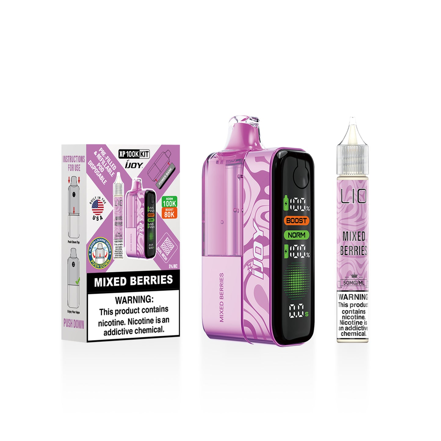 iJoy XP100K Disposable Kit 18mL + 15mL Bottle (5/pack) [TX Compliant]