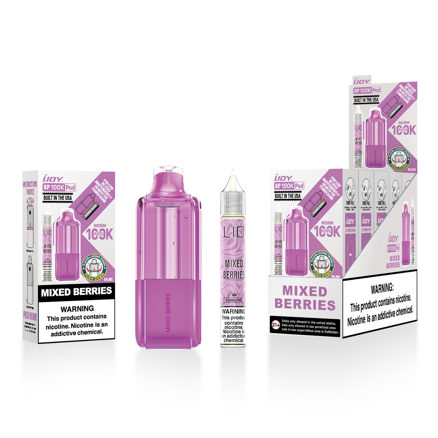 iJoy XP100K Disposable Pod 18mL + 15mL Bottle (5/pack) [TX Compliant]