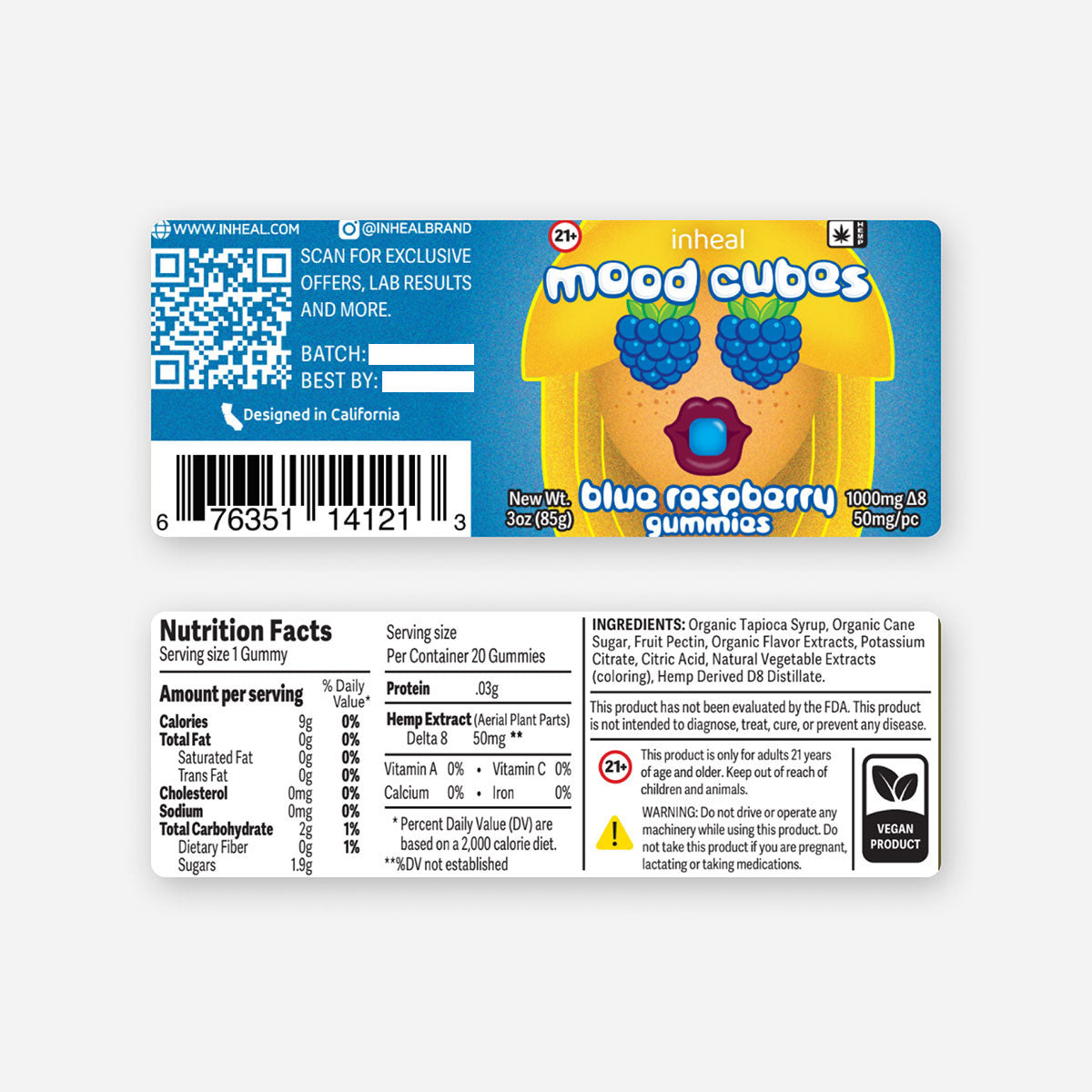 Inheal Mood Cubes D8 1g (5/Pack) [DROPSHIP]