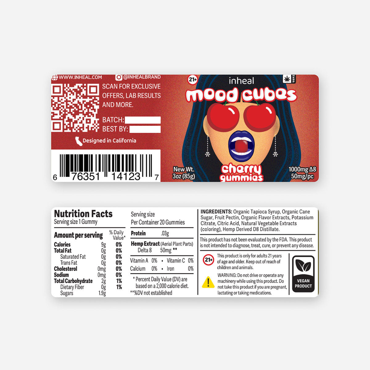 Inheal Mood Cubes D8 1g (5/Pack) [DROPSHIP]