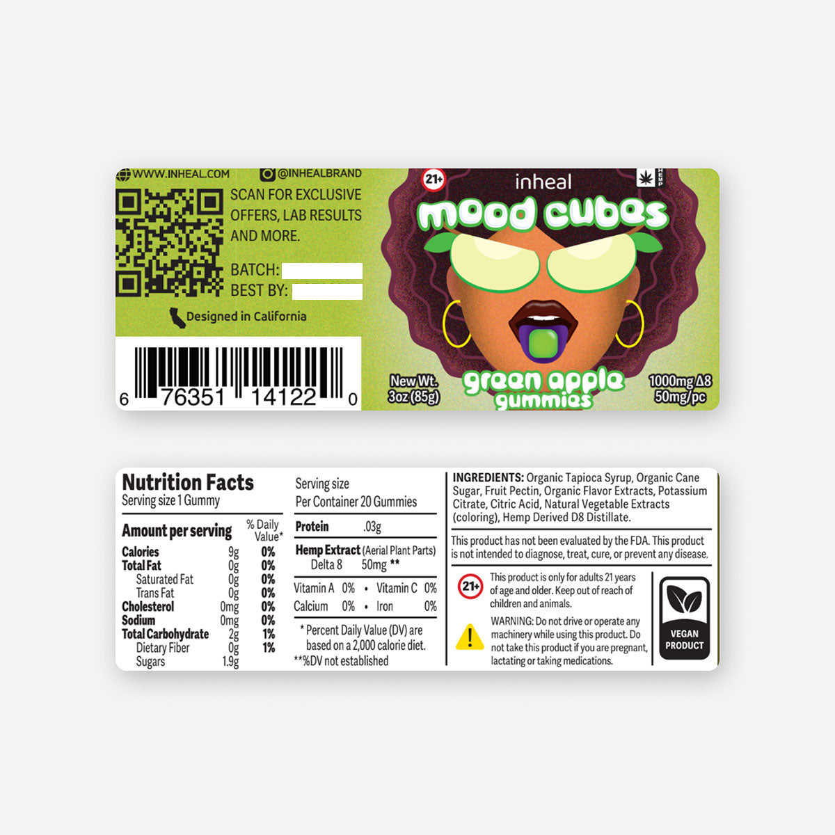 Inheal Mood Cubes D8 1g (5/Pack) [DROPSHIP]