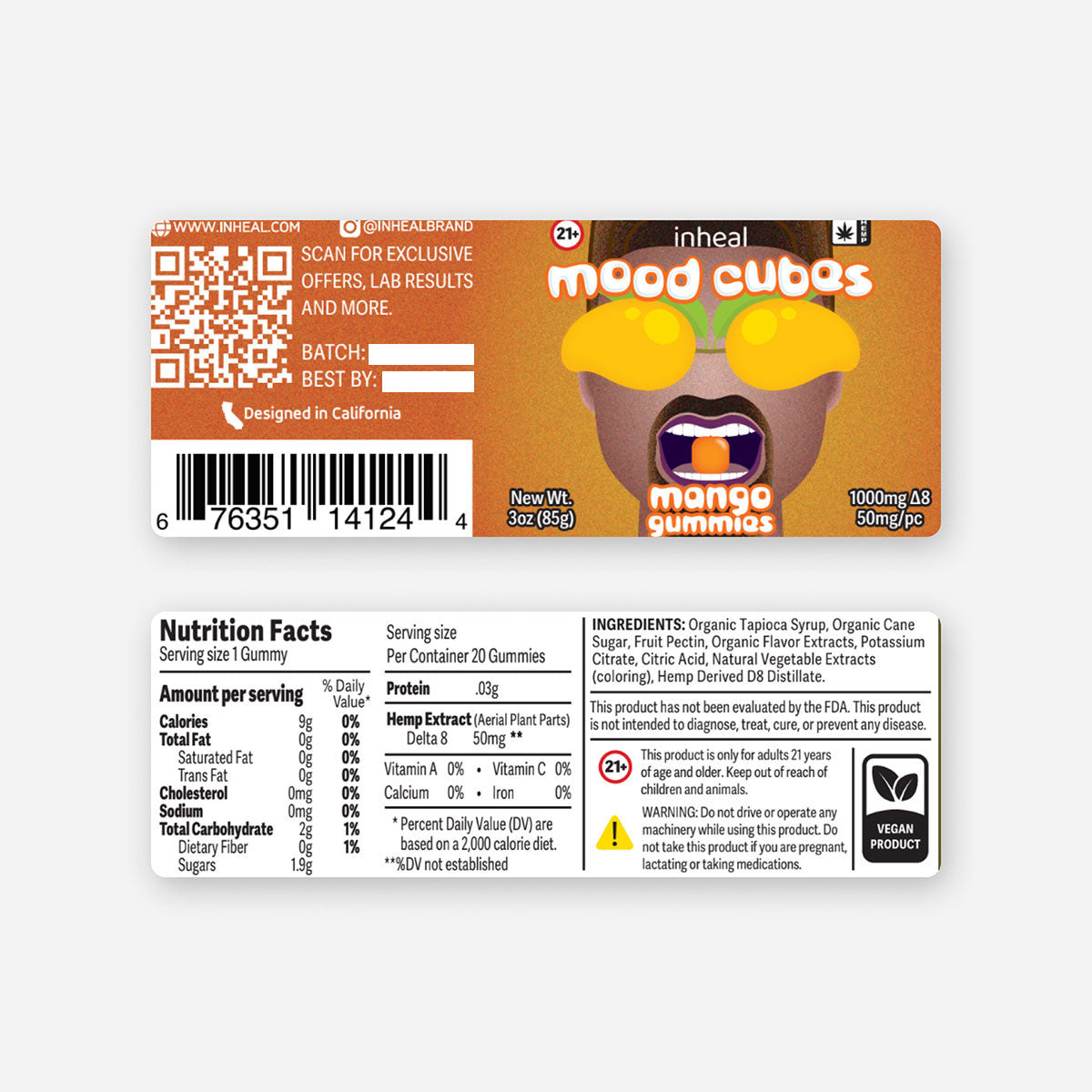 Inheal Mood Cubes D8 1g (5/Pack) [DROPSHIP]