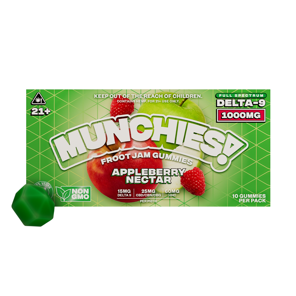 Munchies Froot Jam Gummies D9 1000mg (10/pack) [DROPSHIP]