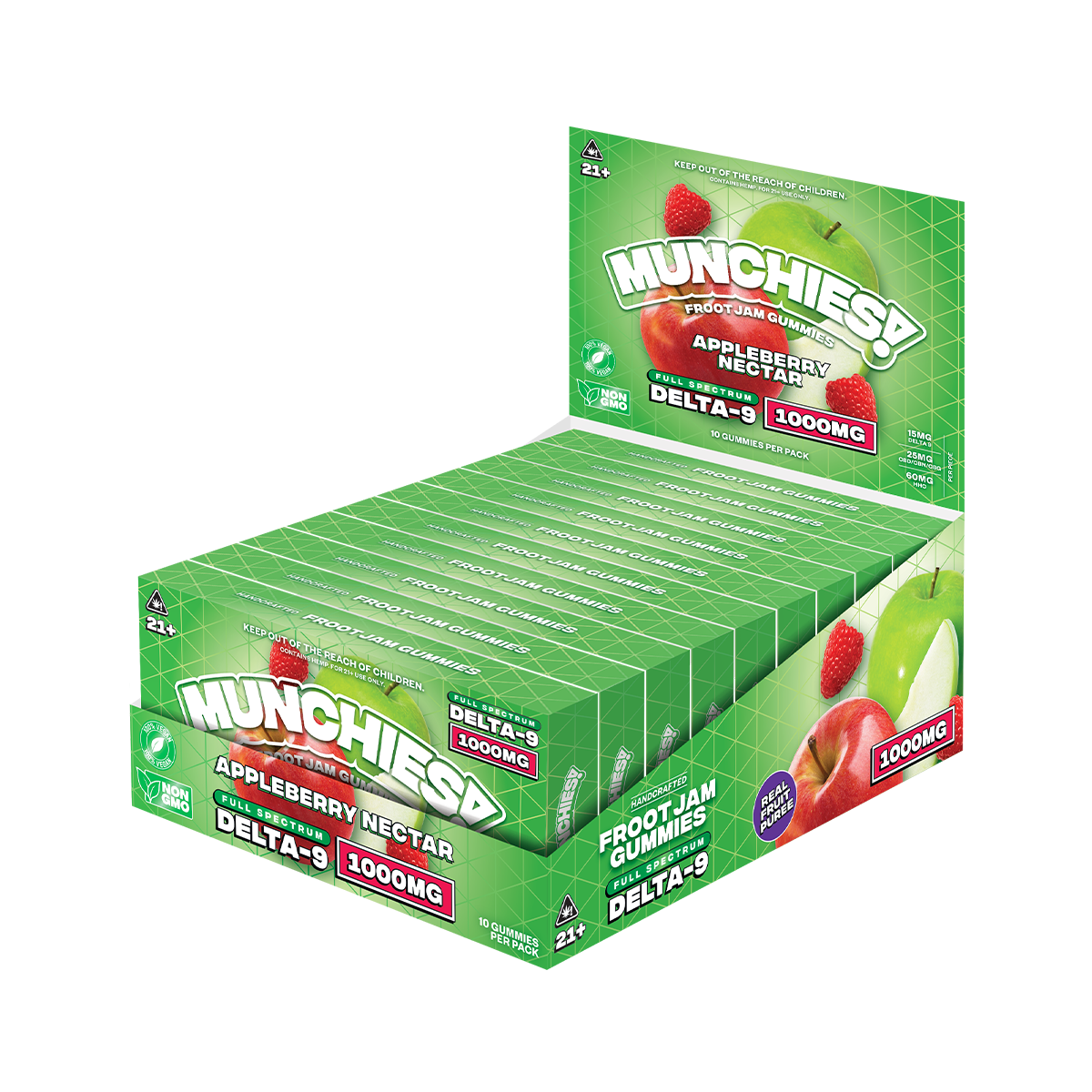 Munchies Froot Jam Gummies D9 1000mg (10/pack) [DROPSHIP]