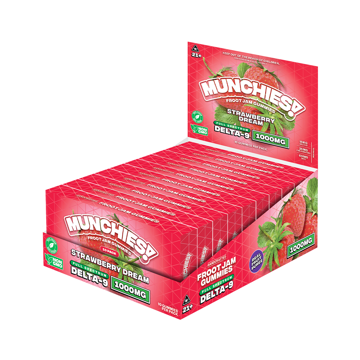 Munchies Froot Jam Gummies D9 1000mg (10/pack) [DROPSHIP]