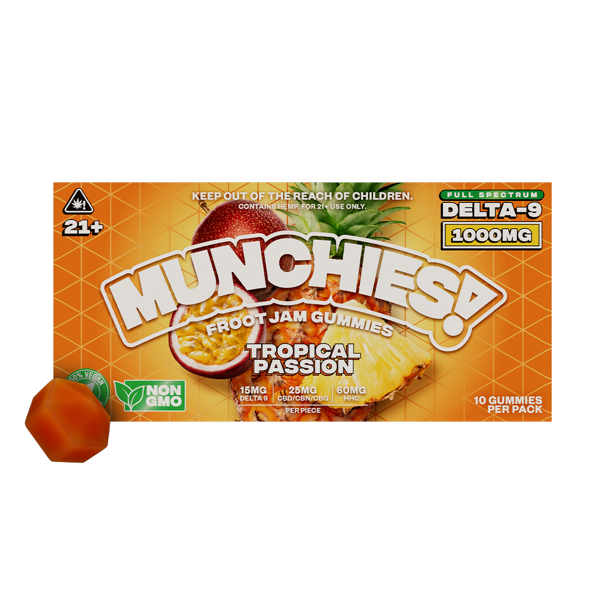 Munchies Froot Jam Gummies D9 1000mg (10/pack) [DROPSHIP]
