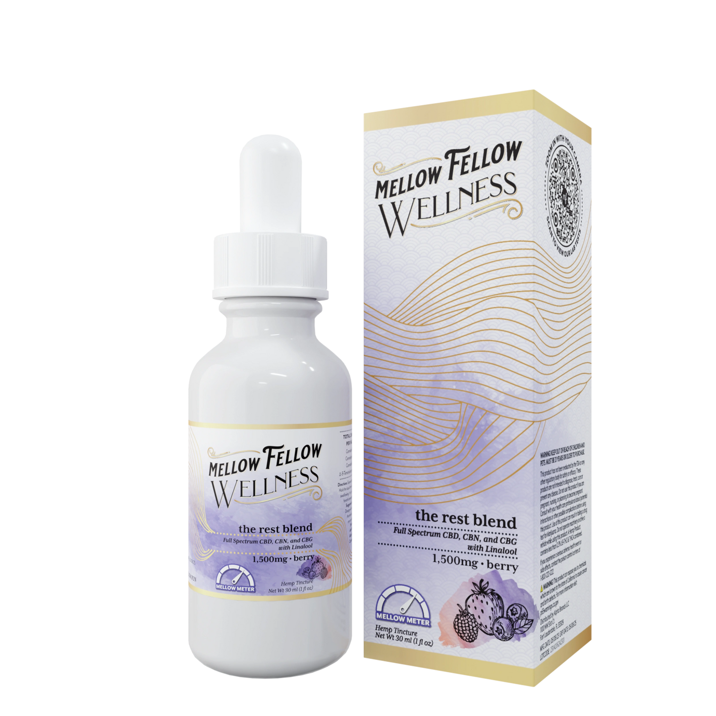 Mellow Fellow Wellness Tincture CBD 30mL (6/Pack) [DROPSHIP]