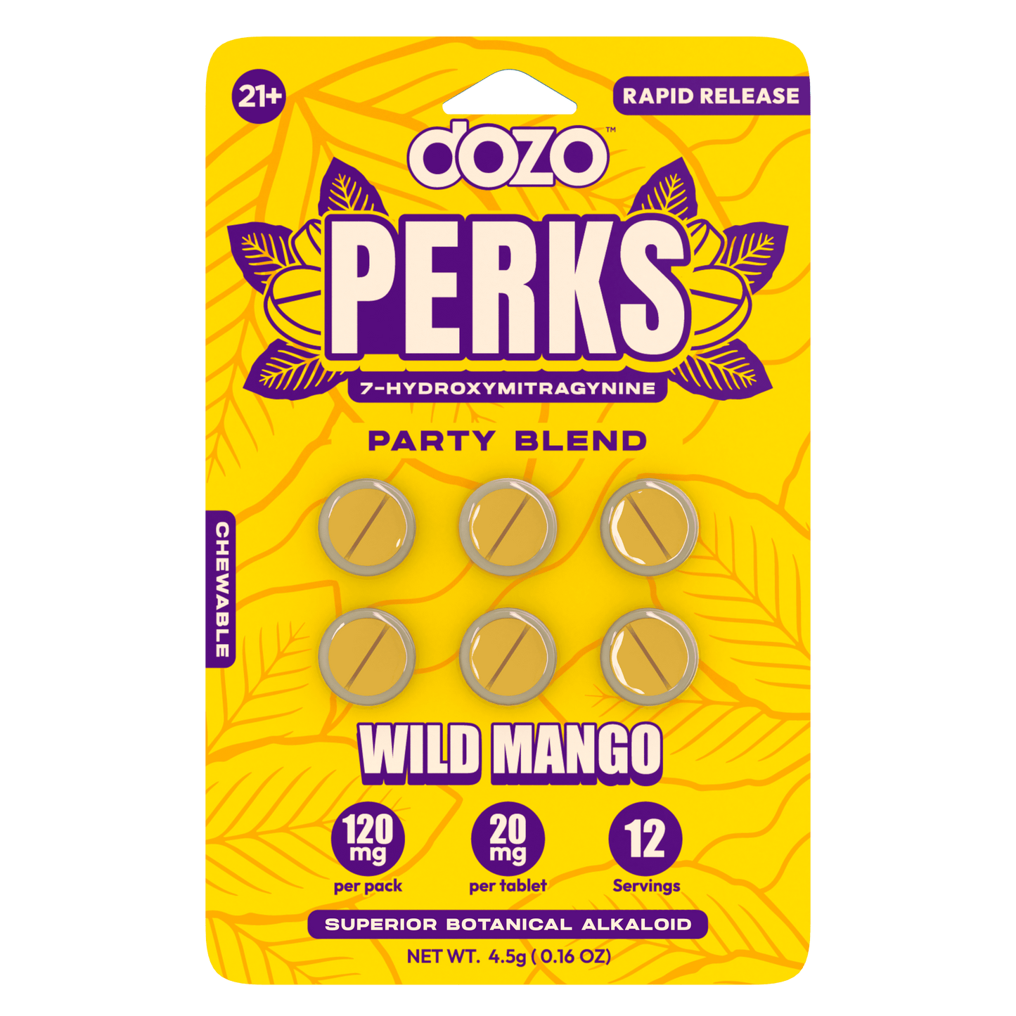Dozo 7-Hydroxy Perks Tablet 6ct 20mg (SINGLE)