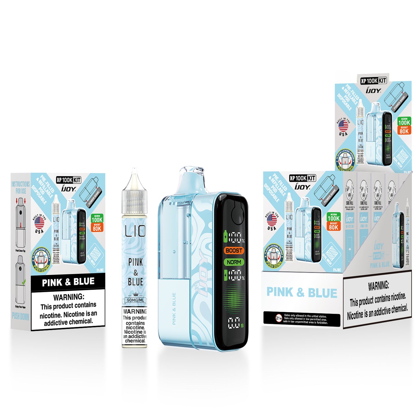 iJoy XP100K Disposable Kit 18mL + 15mL Bottle (5/pack) [TX Compliant]