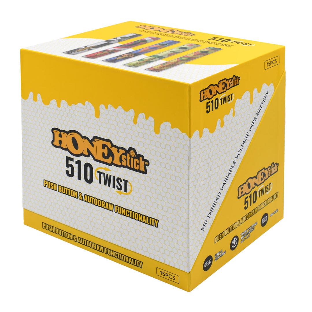 Honeystick Twist 510 Cartridge Battery (15/pack) [DROPSHIP]