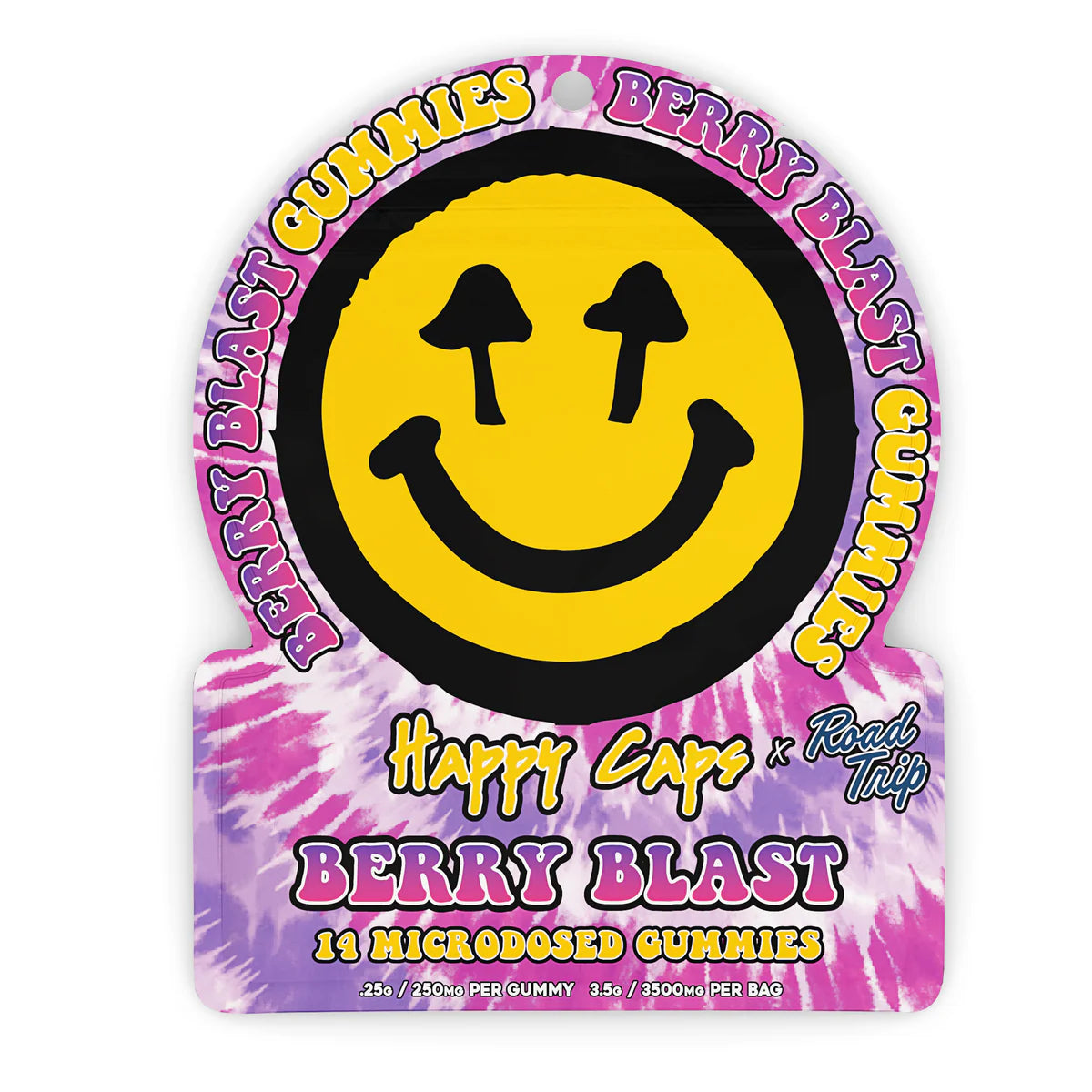 Happy Caps x Road Trip Mushroom Microdose Gummies 14ct (SINGLE)