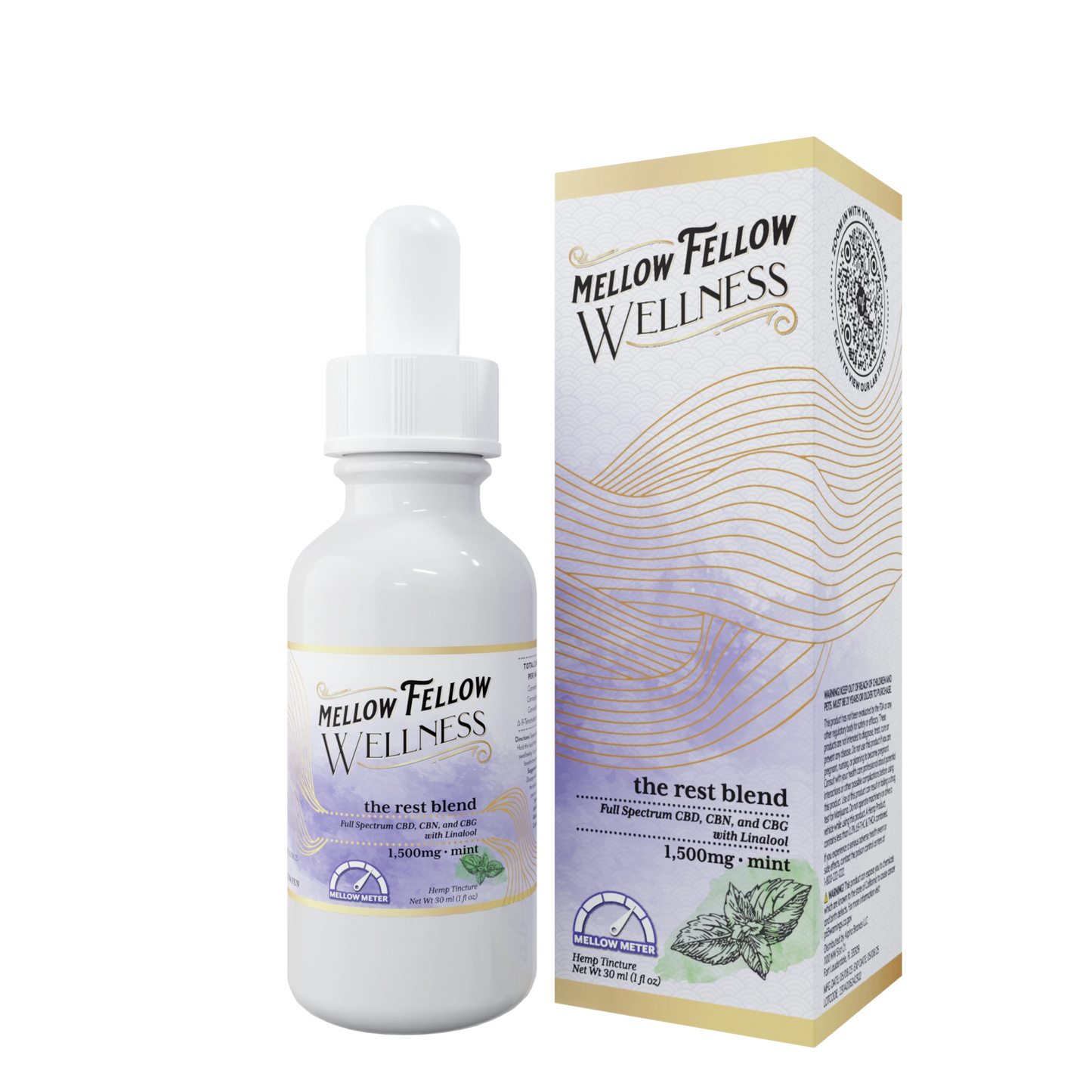 Mellow Fellow Wellness Tincture CBD 30mL (6/Pack) [DROPSHIP]