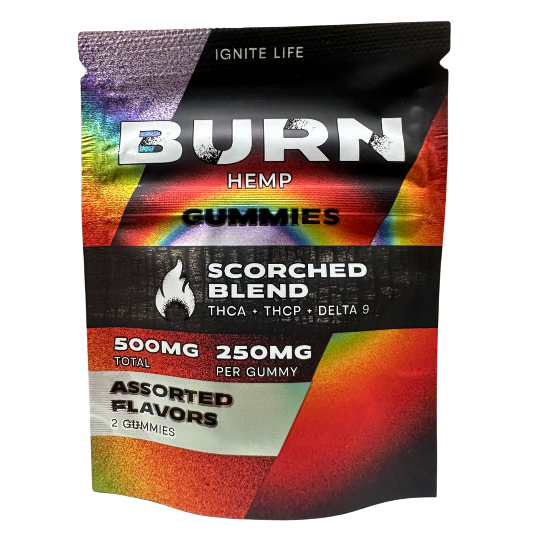 Burn Scorched Blend THC-A Gummies 250mg 2ct (SINGLE)