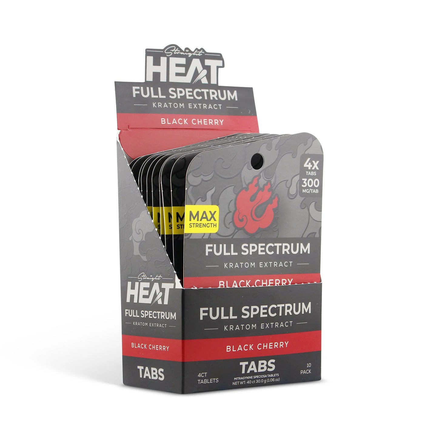 Straight Heat Full Spectrum Kratom Extract Tabs 300mg 4ct (SINGLE)