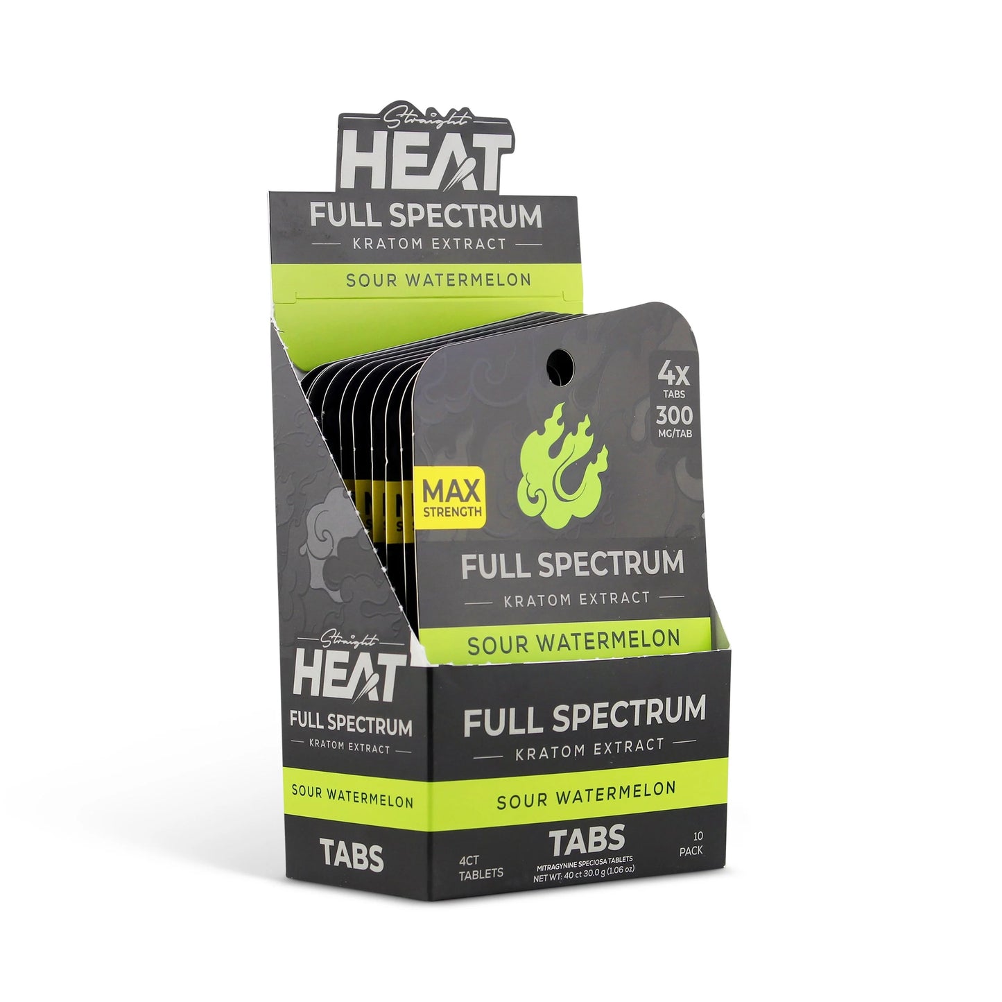 Straight Heat Full Spectrum Kratom Extract Tabs 300mg 4ct (SINGLE)