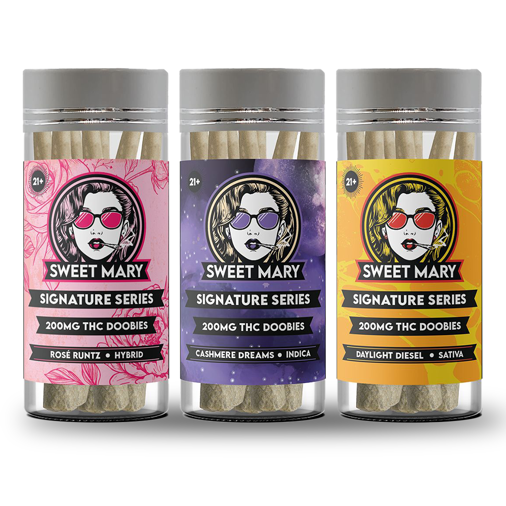 Sweet Mary THC Doobies Signature Jar 3000mg (15/pack) [DROPSHIP]