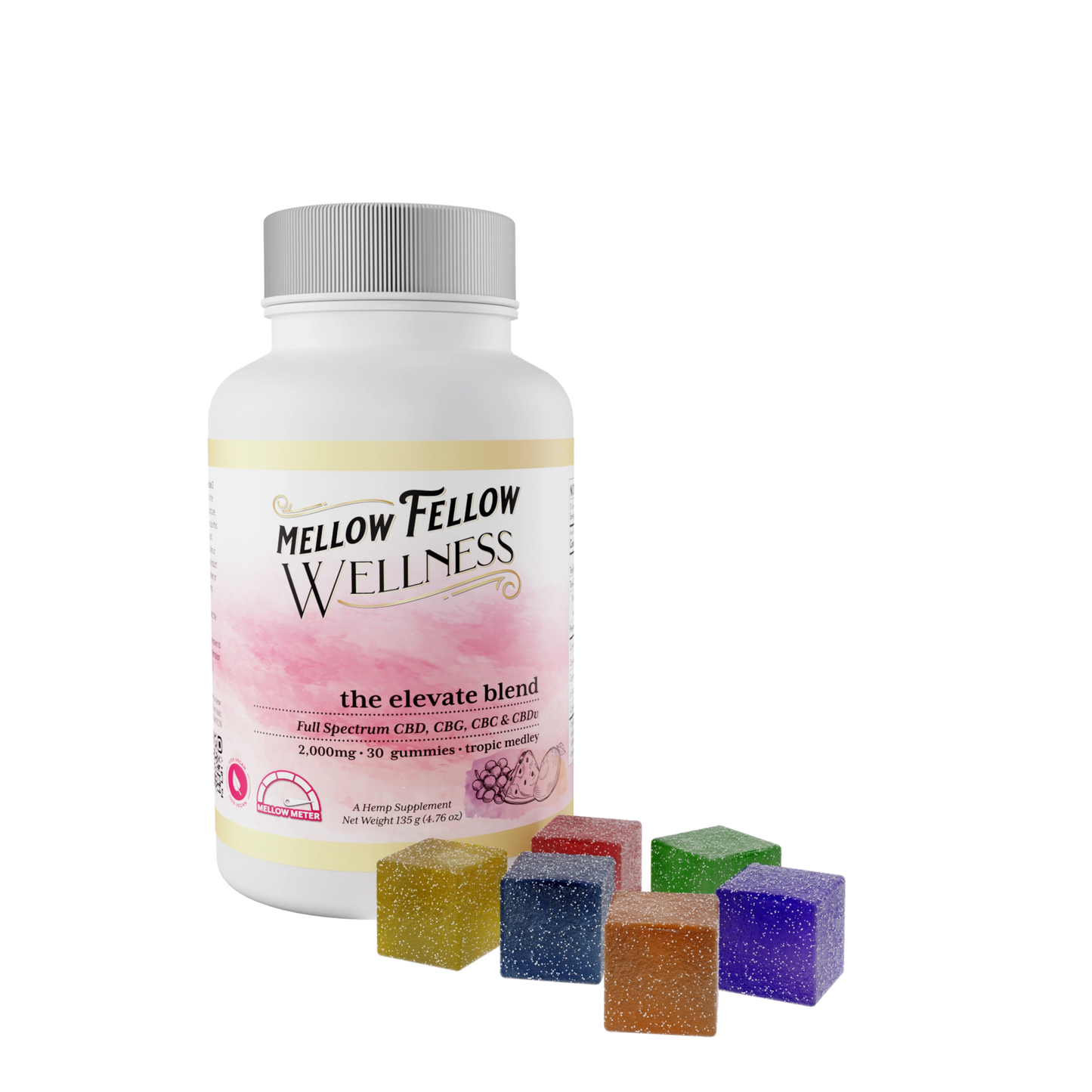 Mellow Fellow Wellness Gummies CBD 30ct (6/Pack) [DROPSHIP]