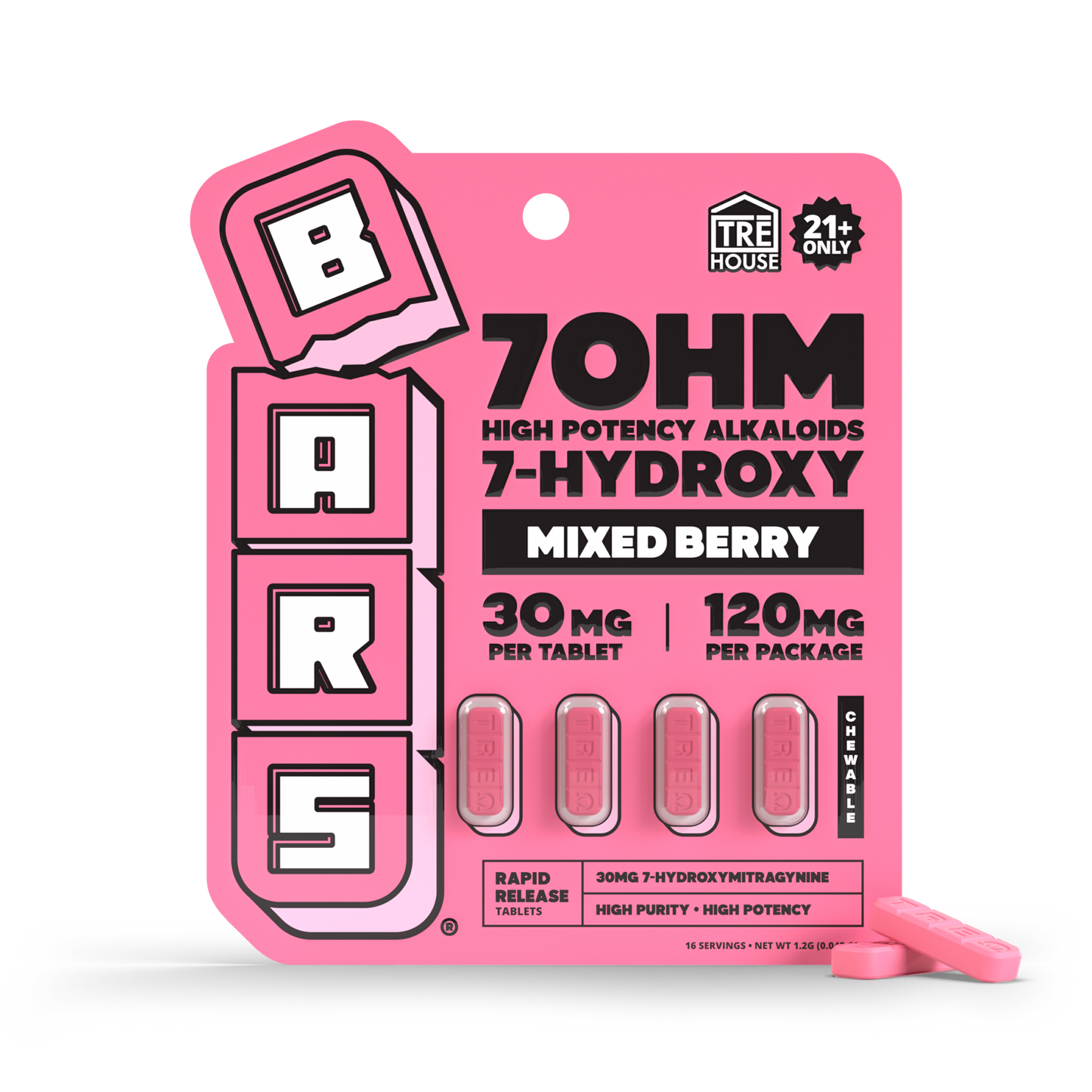 🎁 TRE House BARS 7Hydroxy Tablet 30mg 4ct PROMO (10/pack) [DROPSHIP] (100% off)