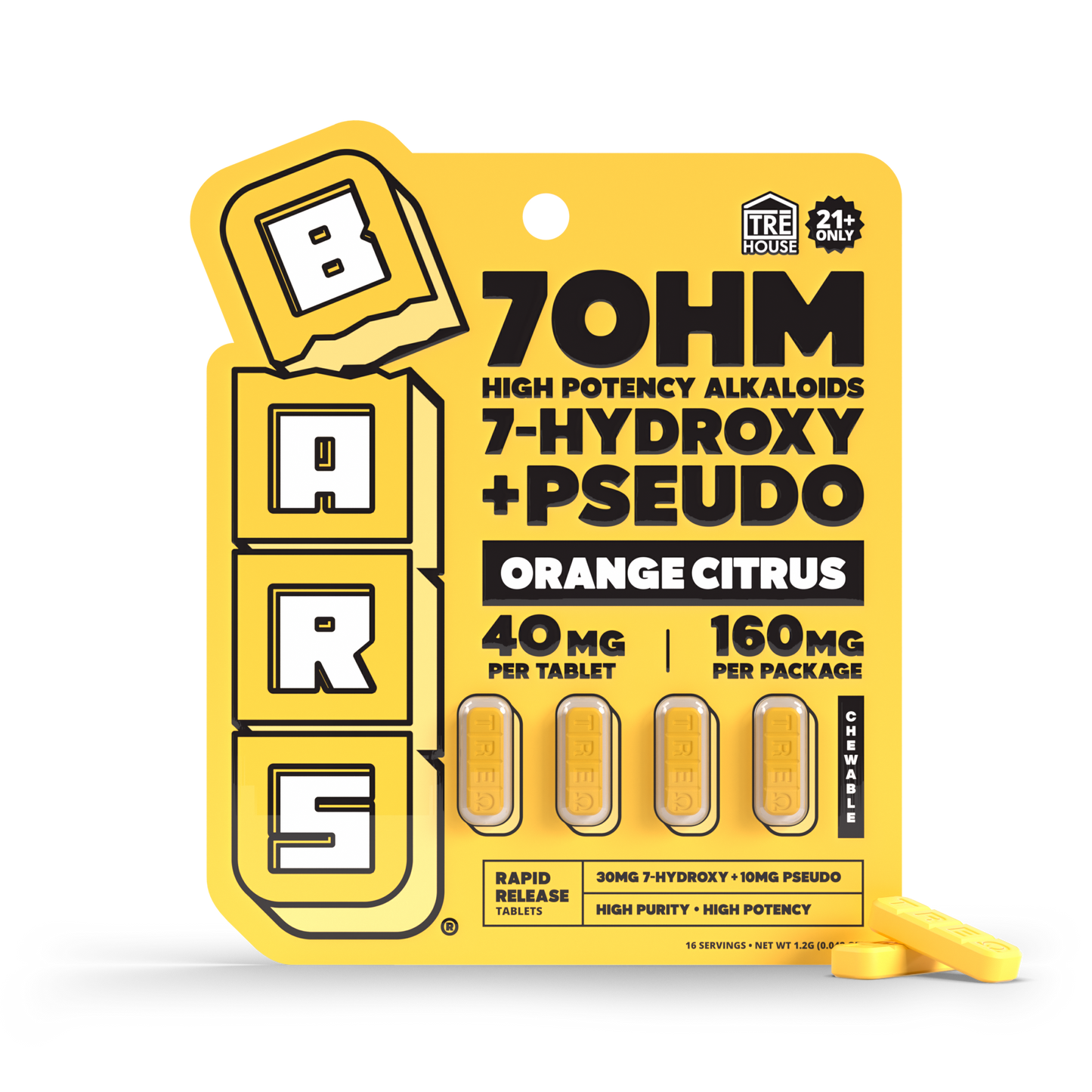 🎁 TRE House BARS 7Hydroxy + Pseudo Tablet 40mg 4ct PROMO (10/pack) [DROPSHIP] (100% off)