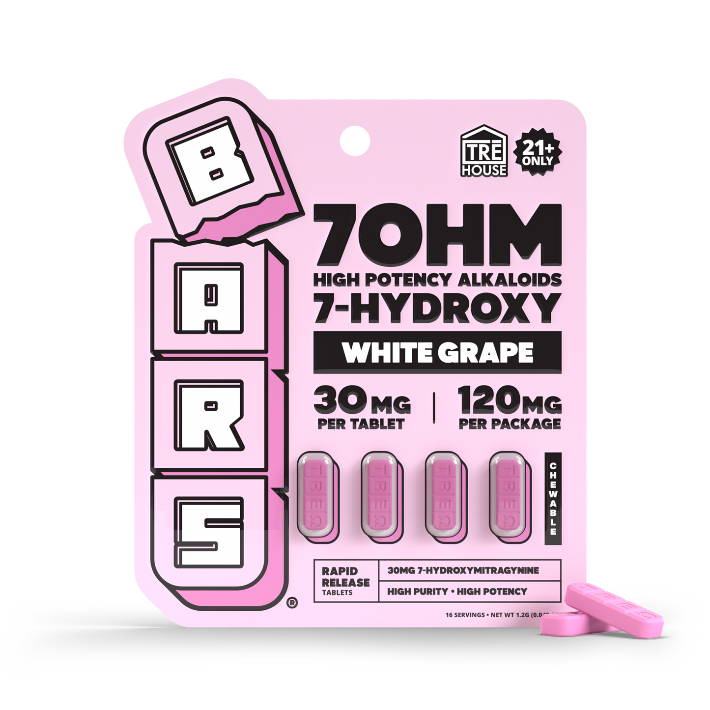 🎁 TRE House BARS 7Hydroxy Tablet 30mg 4ct PROMO (10/pack) [DROPSHIP] (100% off)