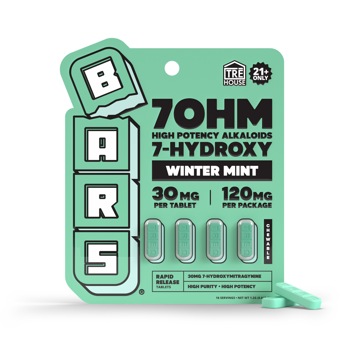 🎁 TRE House BARS 7Hydroxy Tablet 30mg 4ct PROMO (10/pack) [DROPSHIP] (100% off)