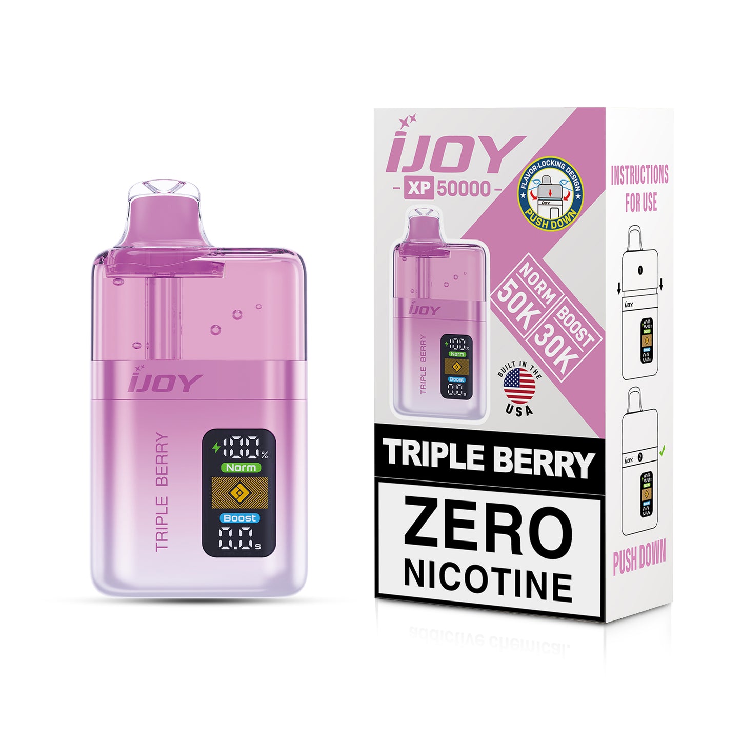 iJoy XP50K Zero Nicotine Disposable 20mL (5/pack) [TX Compliant]