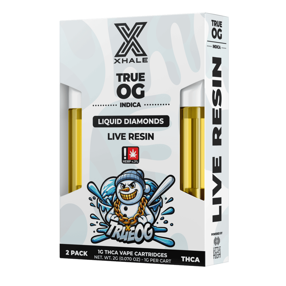 Xhale THC-A Live Resin Cartridge 1g 2ct (5/Pack) [DROPSHIP]