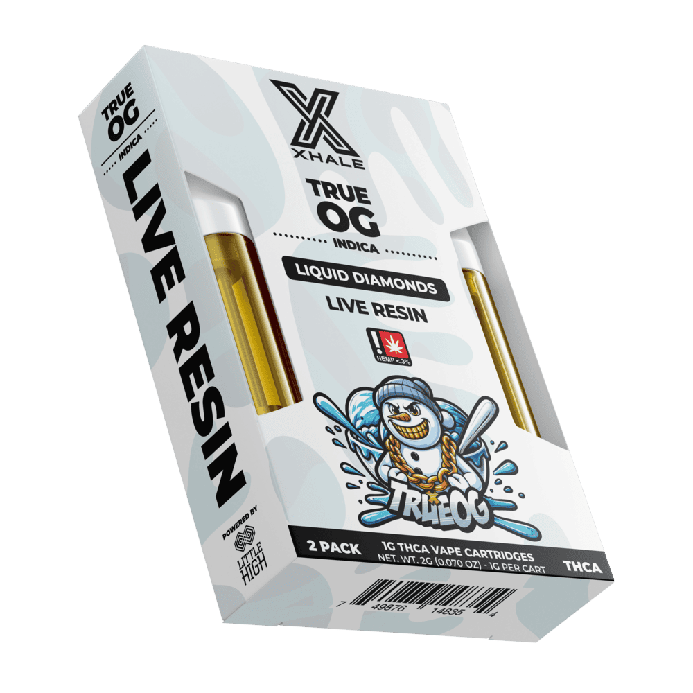 Xhale THC-A Live Resin Cartridge 1g 2ct (5/Pack) [DROPSHIP]