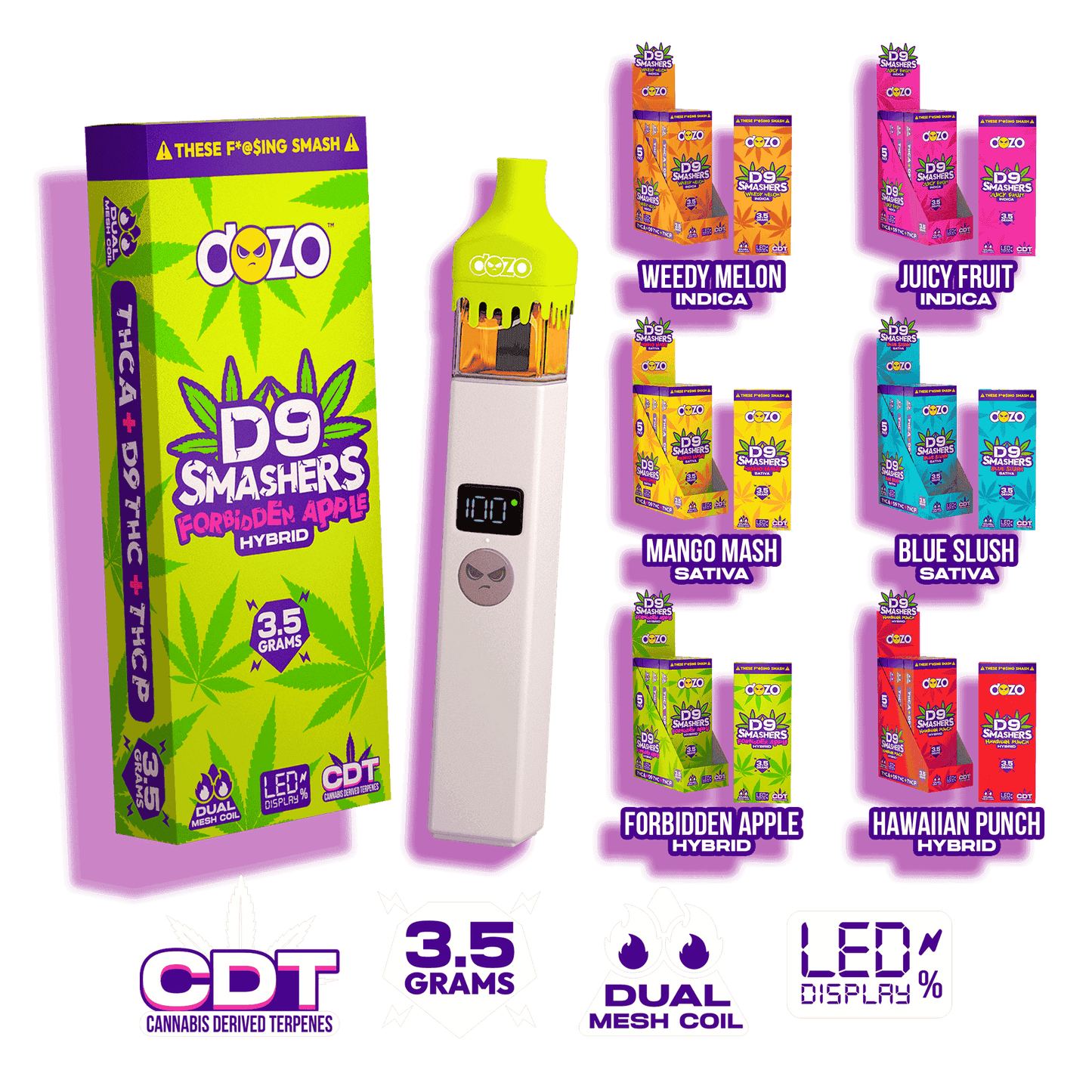 Dozo THC-A D9 Smashers Disposable 3.5g (SINGLE)