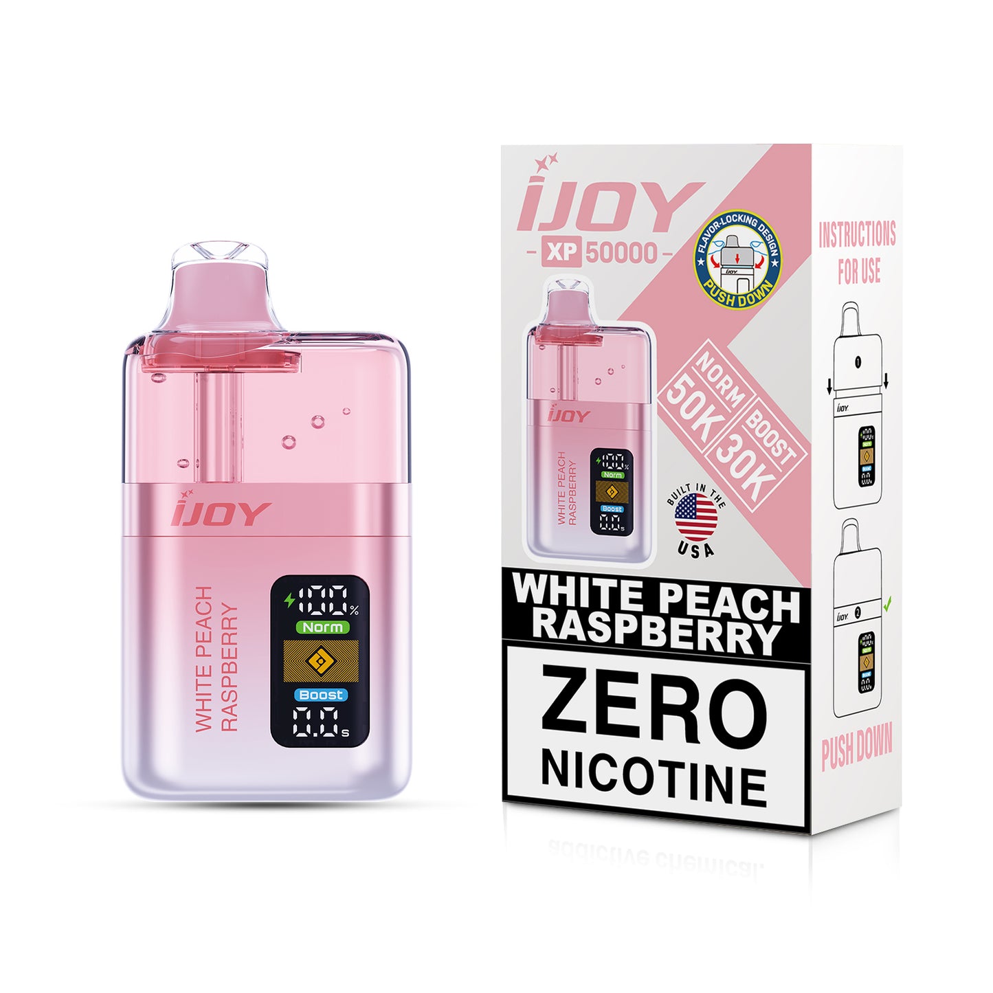 iJoy XP50K Zero Nicotine Disposable 20mL (5/pack) [TX Compliant]