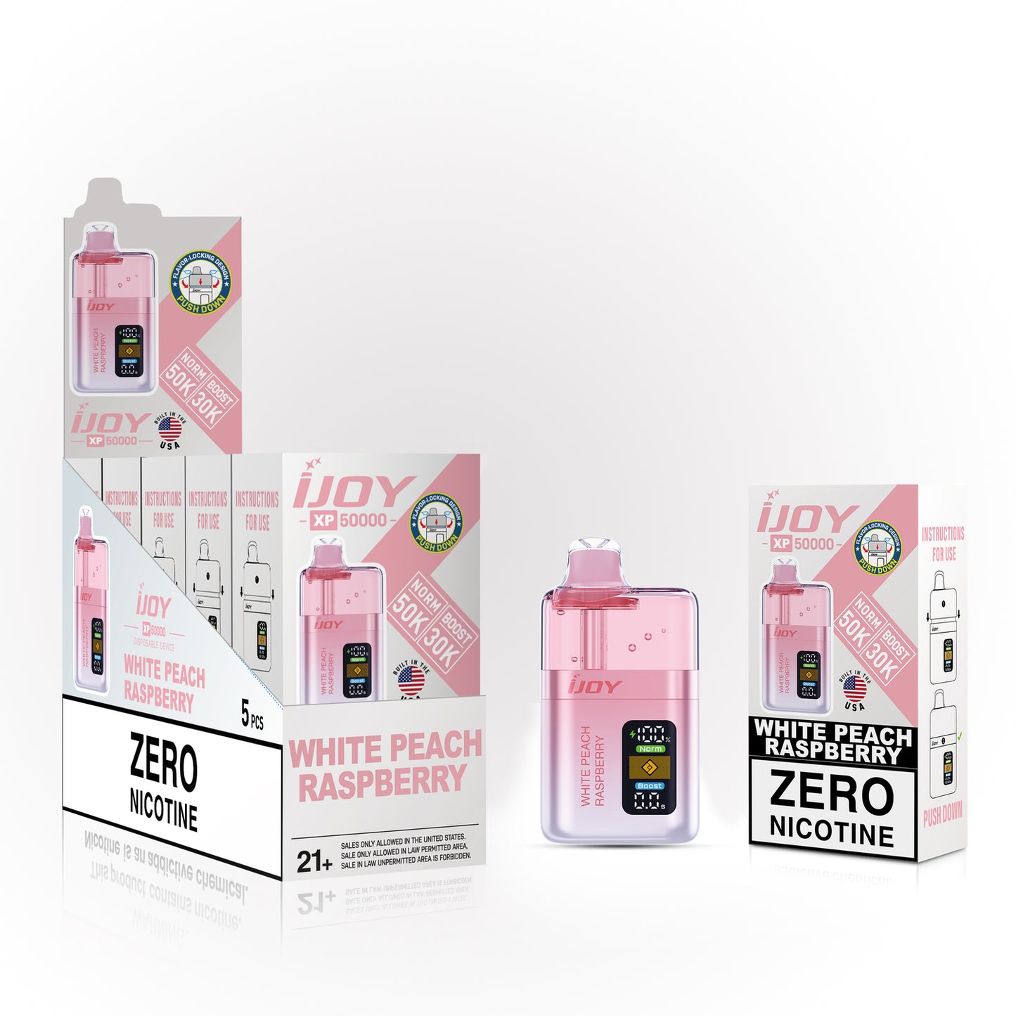 iJoy XP50K Zero Nicotine Disposable 20mL (5/pack) [TX Compliant]