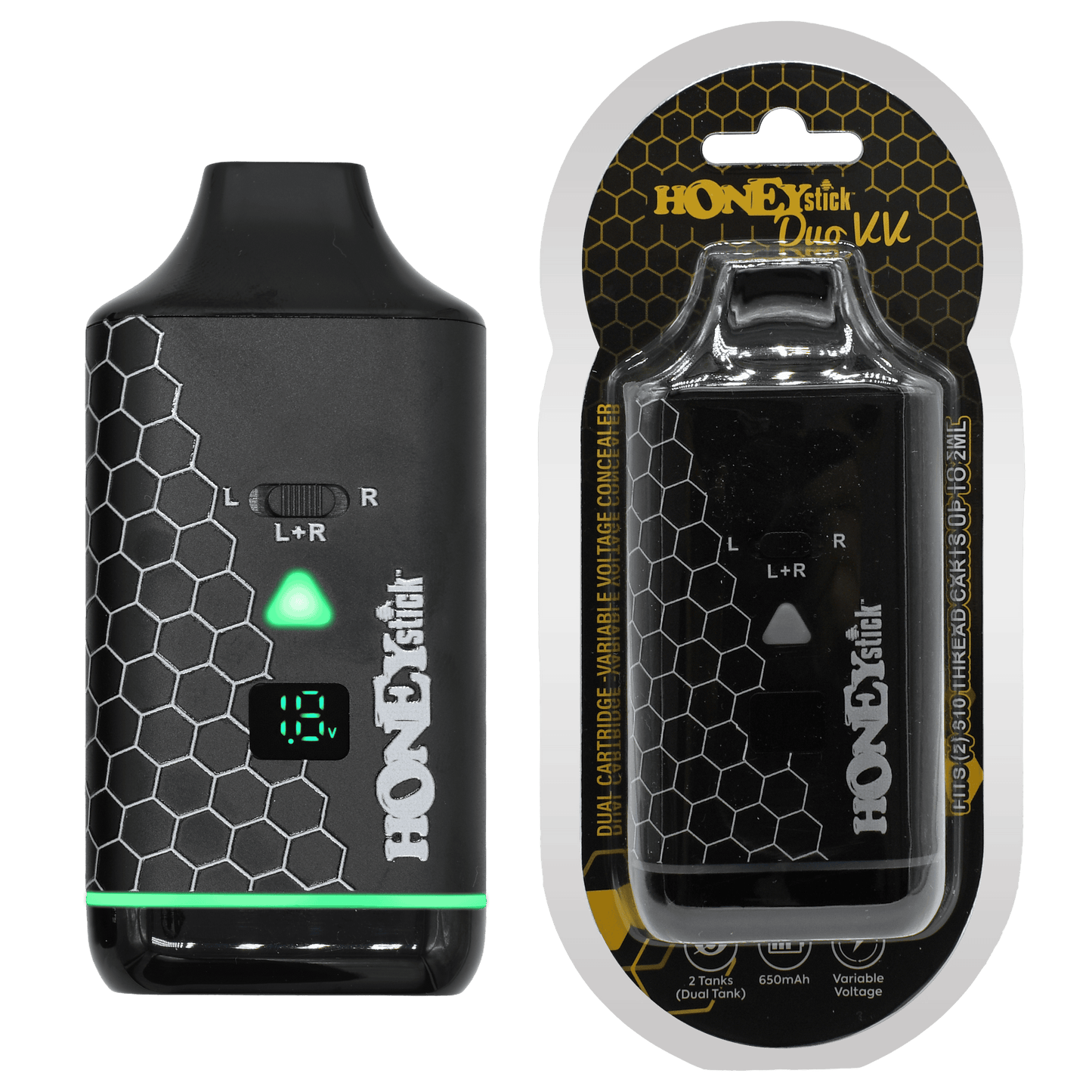 Honeystick DUO VV Dual 510 Cartridge Battery (15/pack) [DROPSHIP]