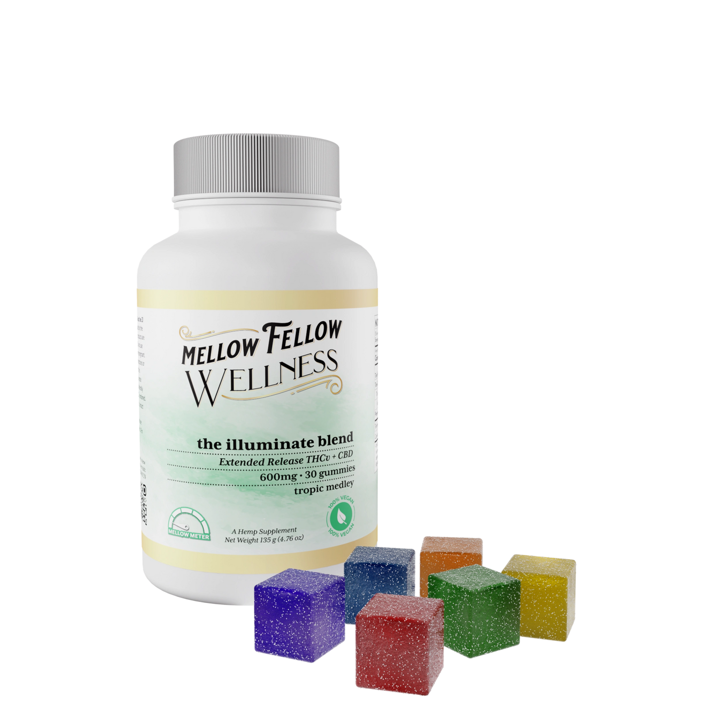 Mellow Fellow Wellness Gummies CBD 30ct (6/Pack) [DROPSHIP]