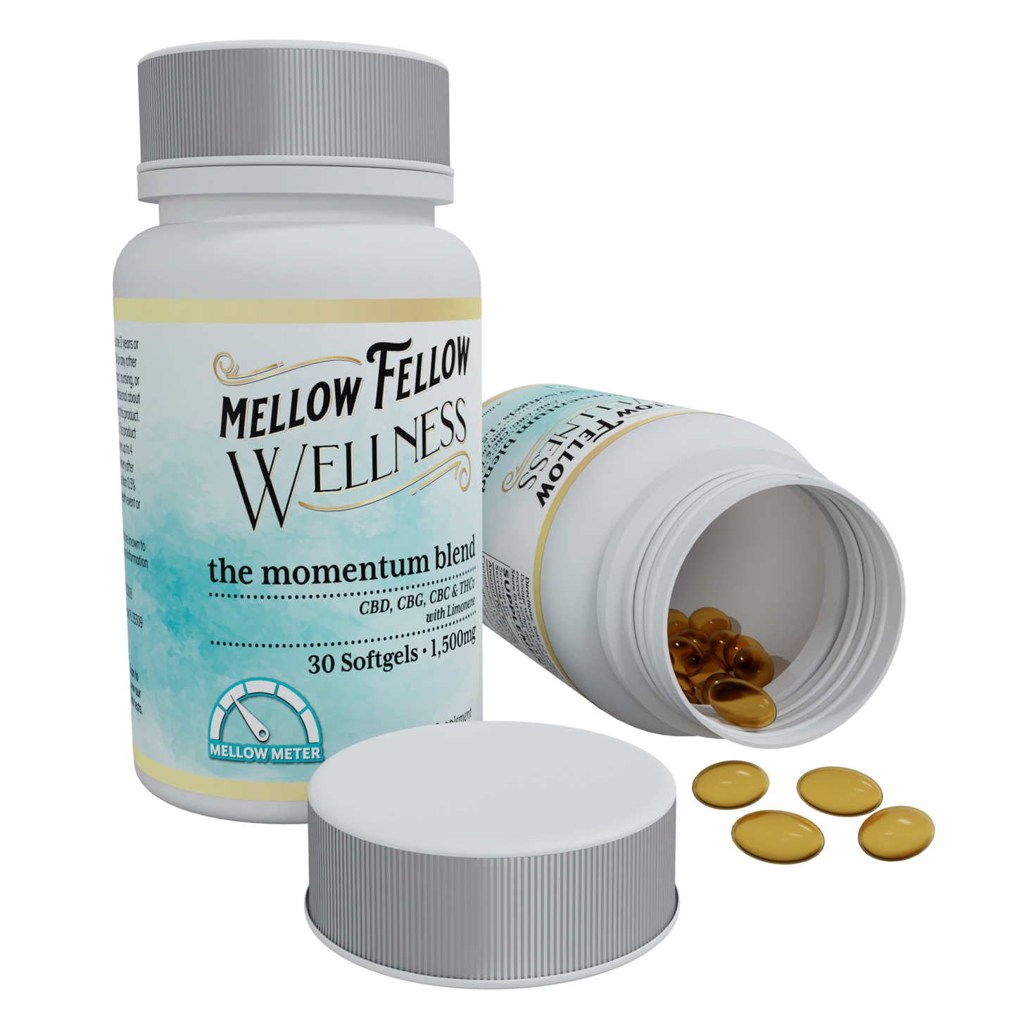 Mellow Fellow Wellness Softgel Capsules CBD 30ct (6/Pack) [DROPSHIP]
